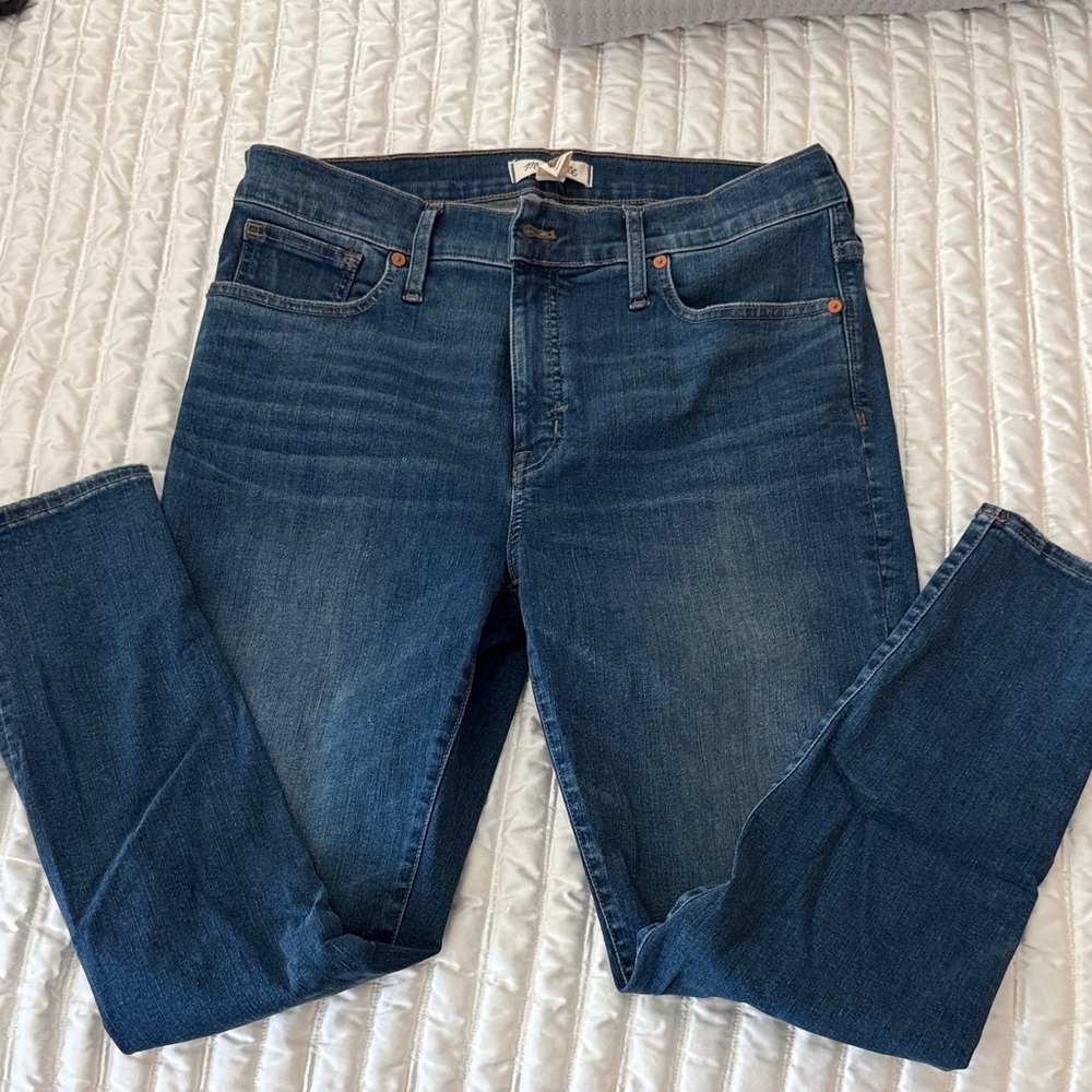 Madewell Women's Skinny Jeans - Dark Blue